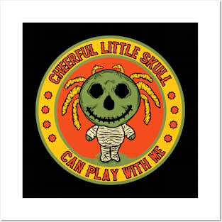 Cheerful little skull - Can play with me Posters and Art